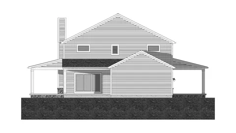 The Homestead house plan, exterior view 4